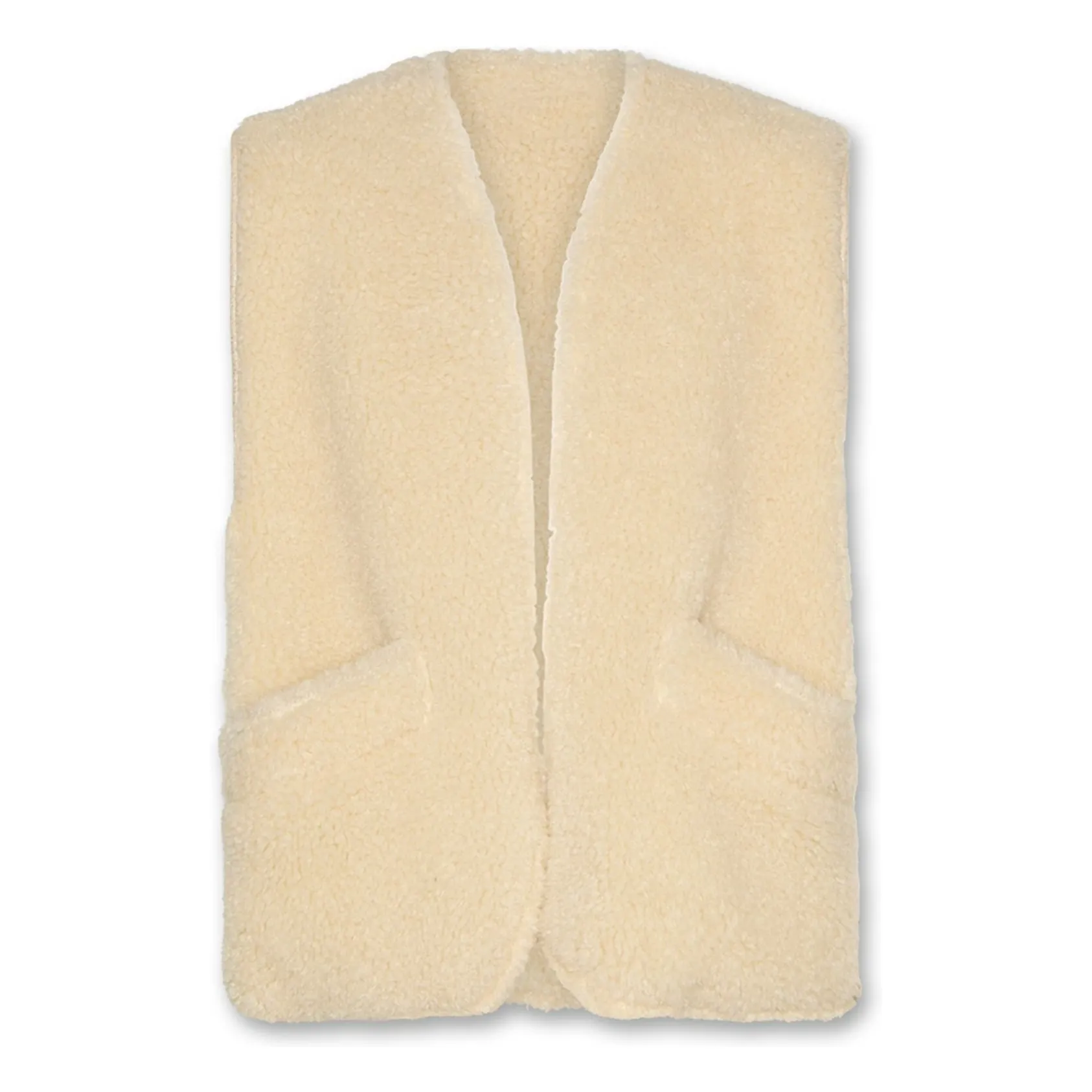 Ao76 Beige Jambo Sleeveless Reversible Sherpa Vests