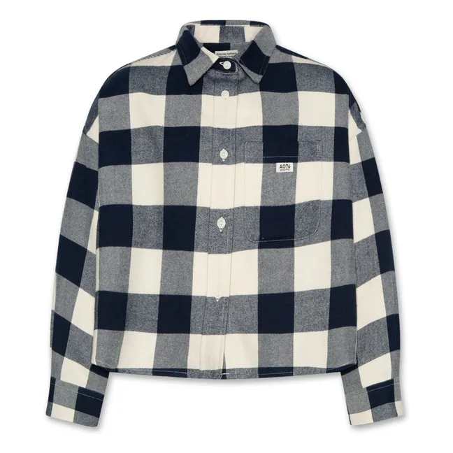 Camisa a cuadros Bini Jin | Azul Marino