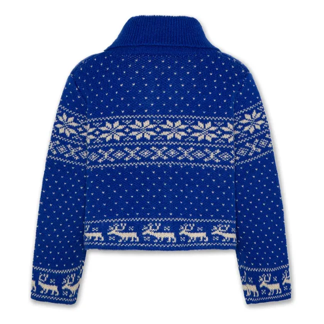 Gilet Zippé Bo Laine | Bleu