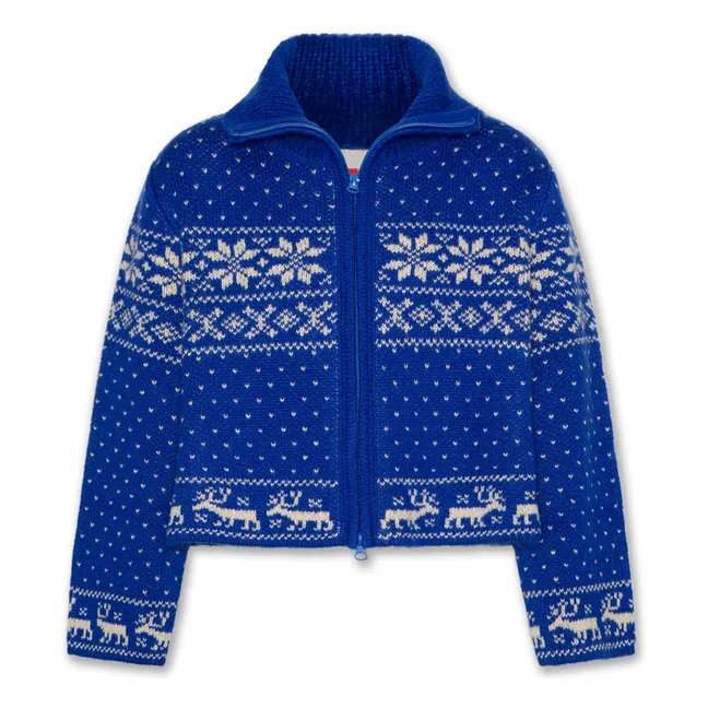 Gilet Zippé Bo Laine | Bleu