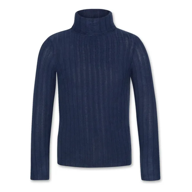 Pull Col Roulé Alora Logo | Bleu marine