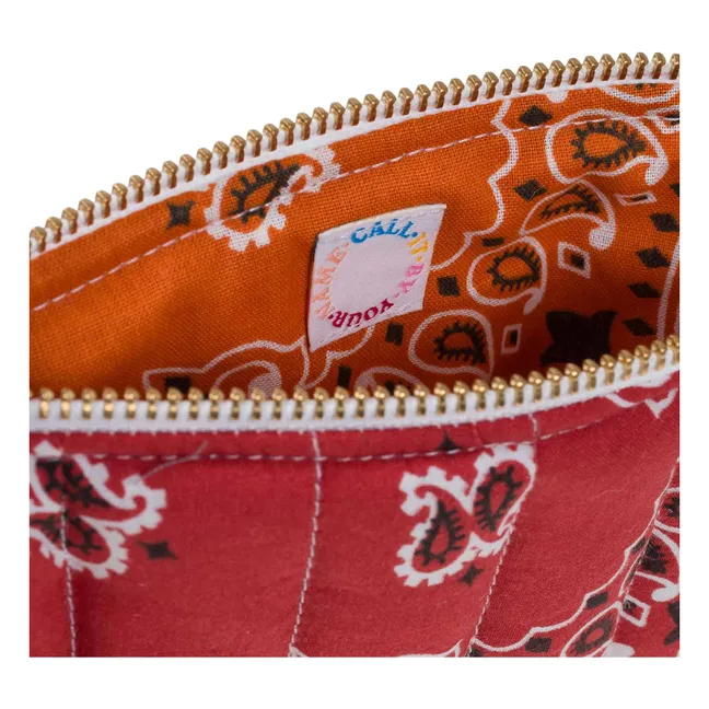 Mini Zipped Heart Pouch | Red