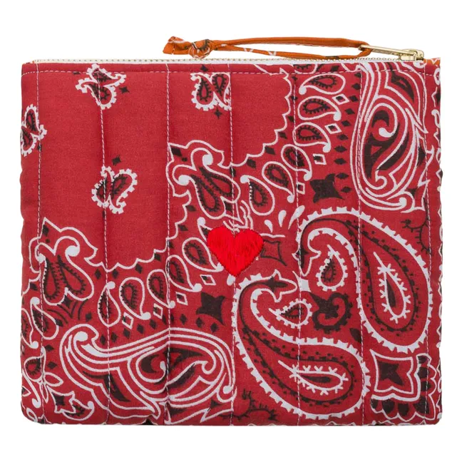 Mini bolsa corazón con cremallera | Rojo