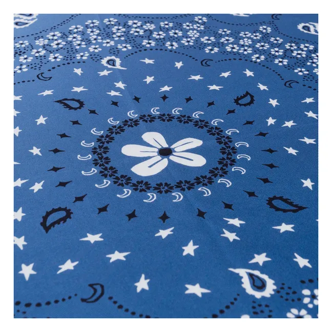 Bandana grande de seda bicolor | Azul