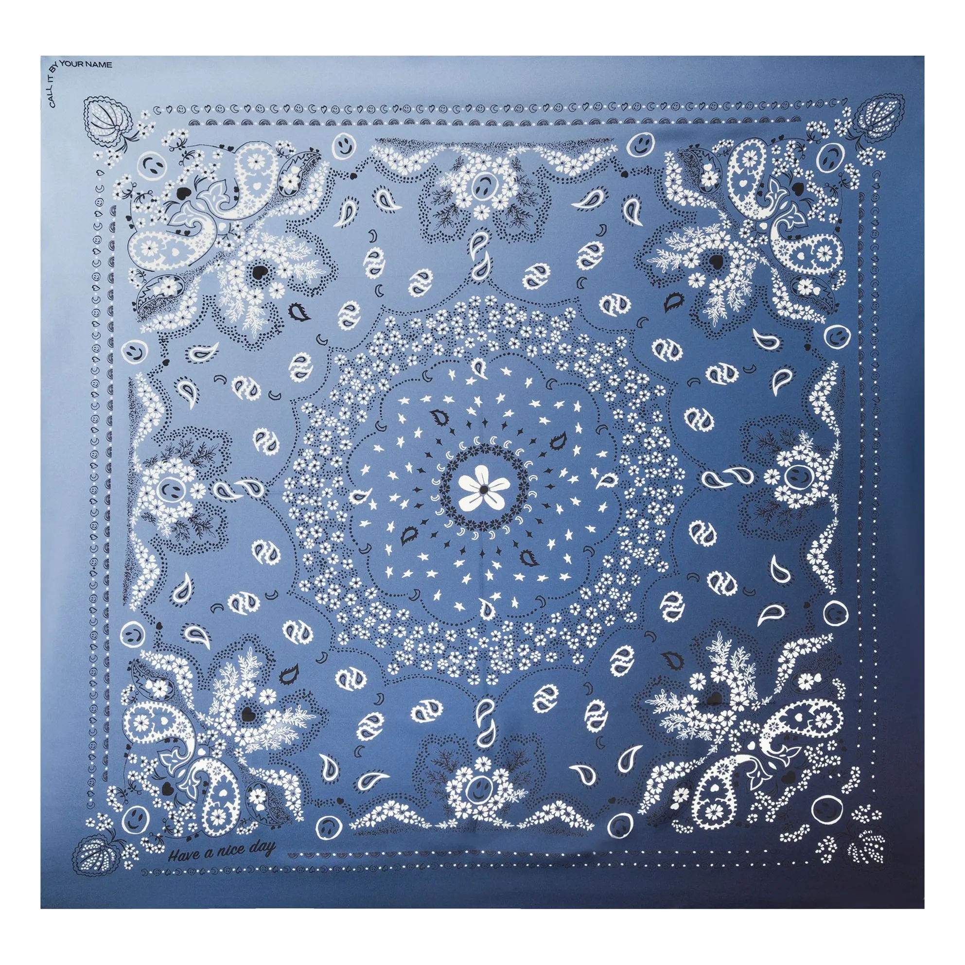 Call it by your name - Foulard en soie Femme - Bleu