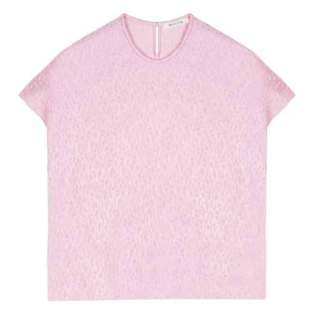 Dana Silk and Cotton Top | Pink