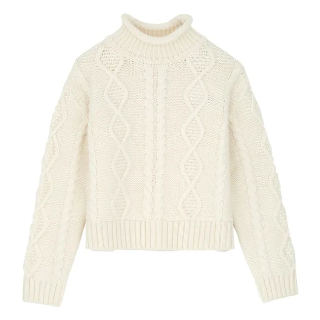 Pull White Sun Laine Mérinos | Ecru