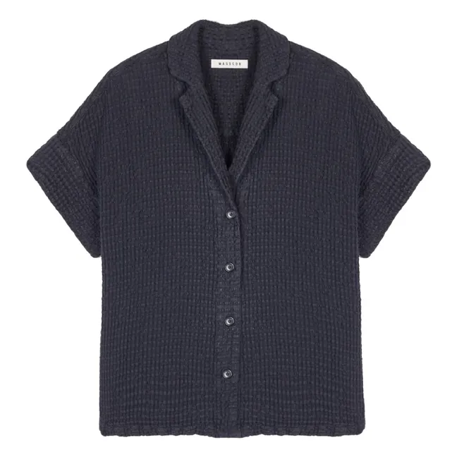 Laguna cotton and linen shirt | Charcoal grey
