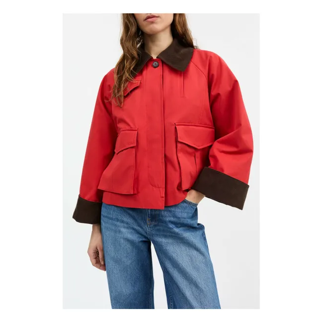 Chaqueta de algodón orgánico Gaby City | Rojo
