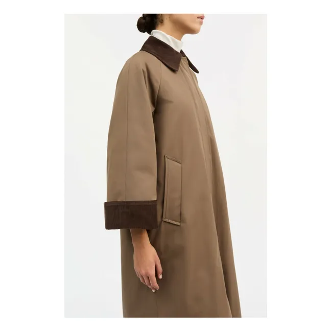 Manteau Gaby Coton Bio | Taupe