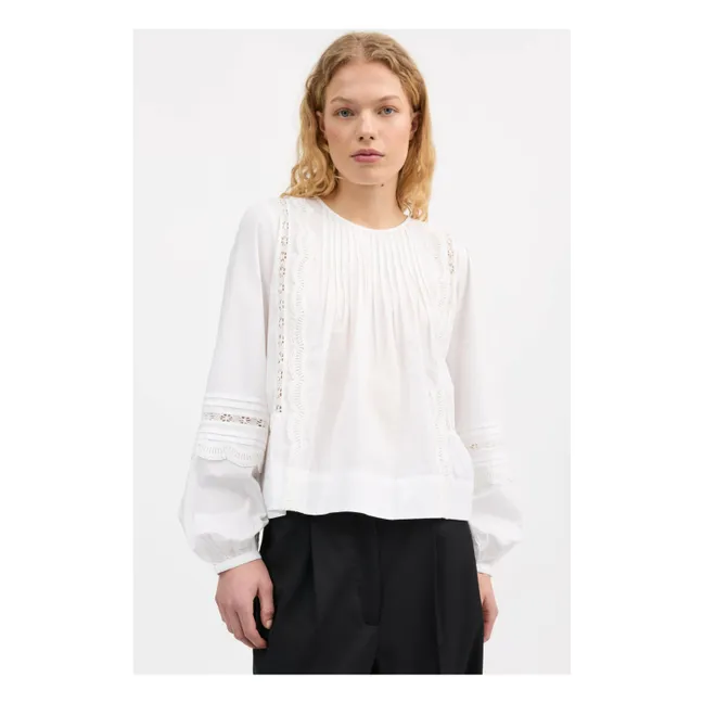 Blouse Leaf Coton Bio | Ecru