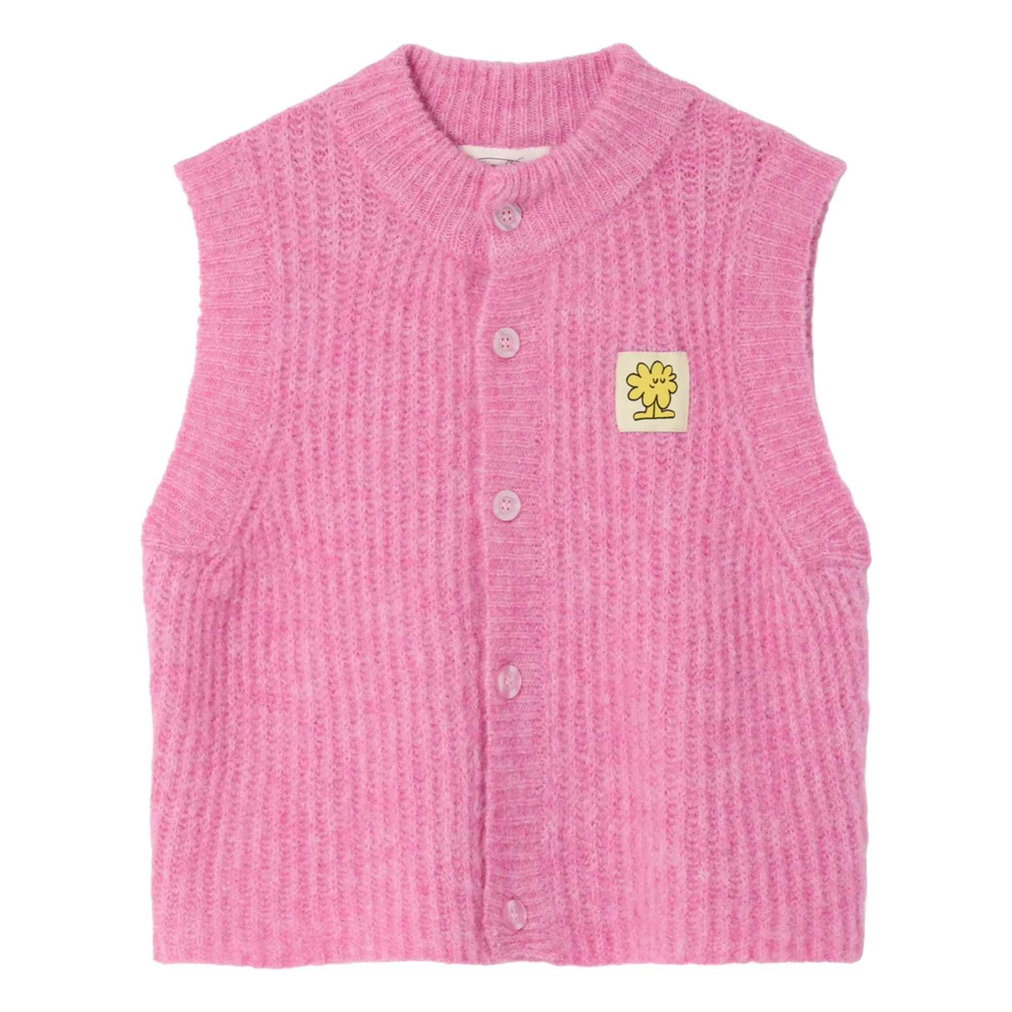 American Vintage Pink East Alpaca Sleeveless Vest