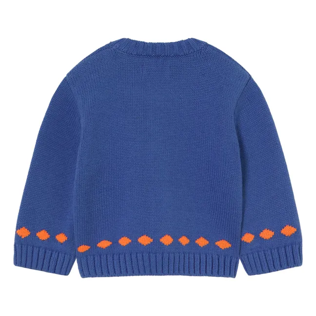 Cardigan Lapins Laine | Bleu