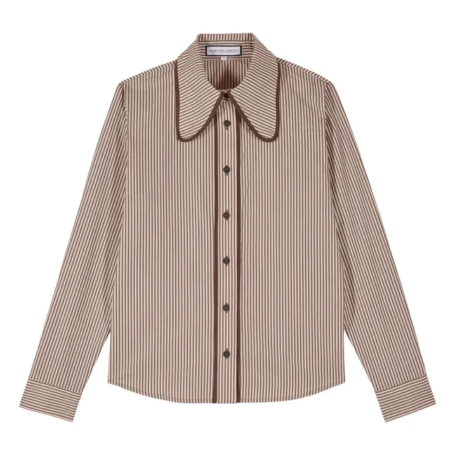 Ala Striped Shirt | Brown