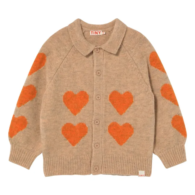 Cardigan Col Cœurs | Rose