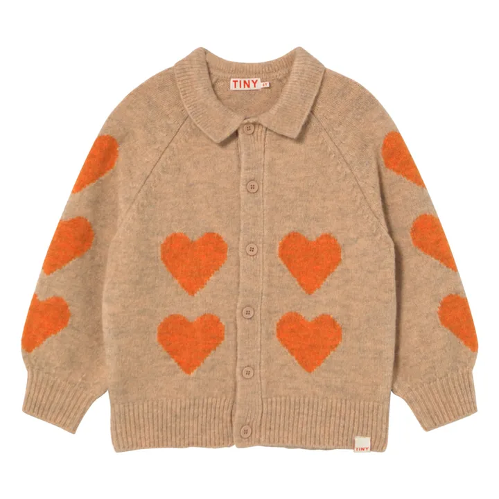 Cardigan Col Cœurs | Rose- Image produit n°3