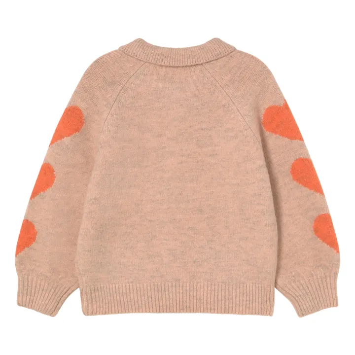 Cardigan Col Cœurs | Rose- Image produit n°2