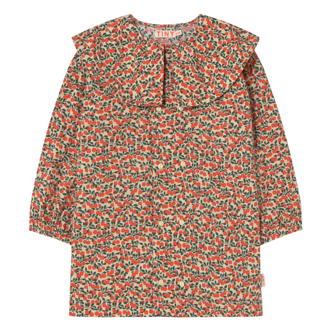 Robe Pommes Popeline | Beige