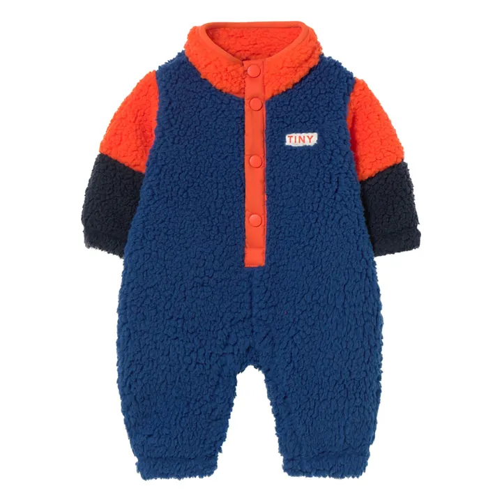 Pilote Façon Sherpa Colorblock | Bleu marine- Image produit n°0