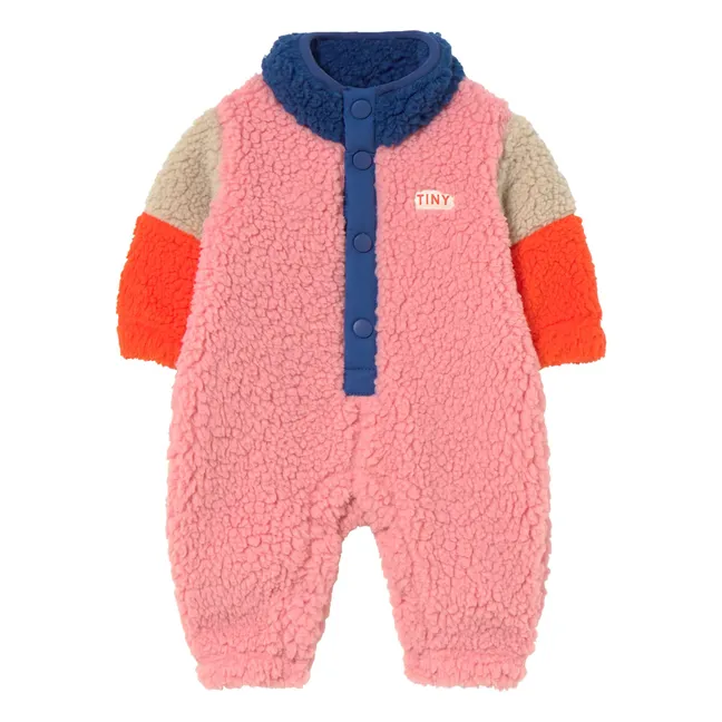 Piloto colorblock estilo sherpa | Rosa
