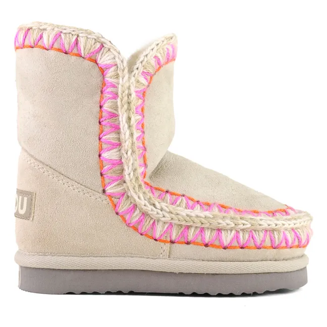 Boots Surpiquées Eskimo Suède | Crème