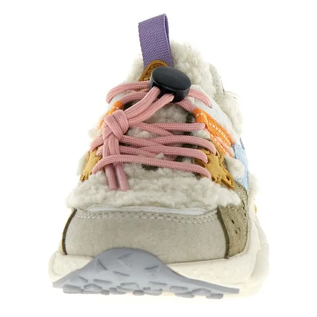 Yamano 3 Sneakers in pelle ecologica e teddy in pizzo | Talpa