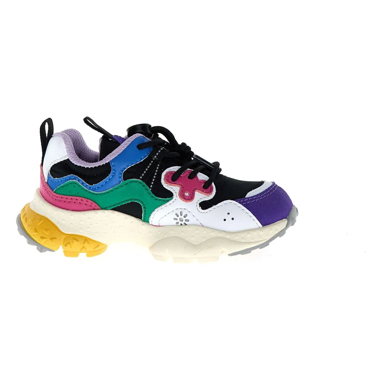 Flower Mountain Lavender Yamano 3 Laces Leather And Nylon Sneakers