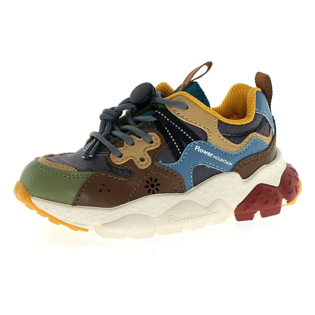 Sneaker Yamano 3 Schnürsenkel Eco-Leder und Ripstop-Nylon | Dunkelgrau