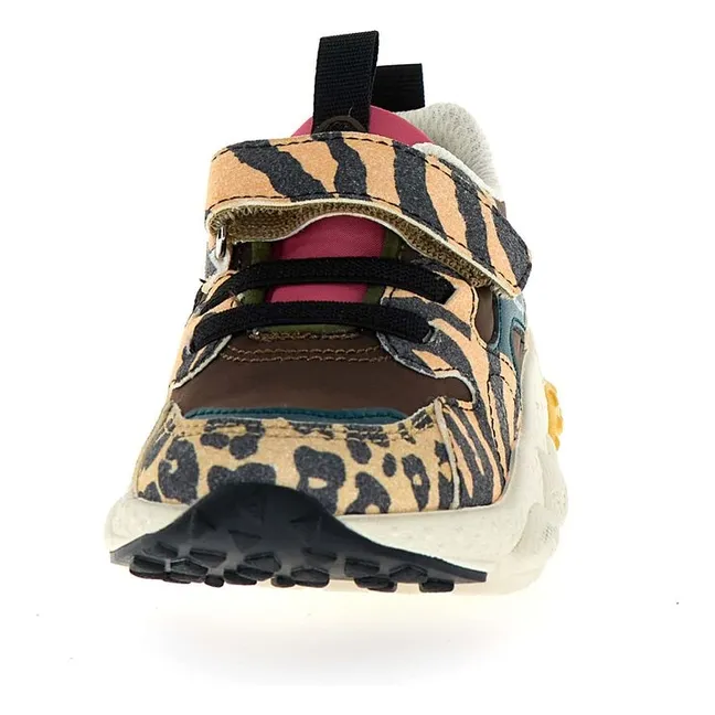 Baskets Yamano 3 Scratchs Jungle Pony et Nylon | Marron