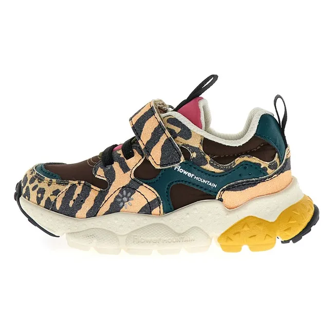 Baskets Yamano 3 Scratchs Jungle Pony et Nylon | Marron