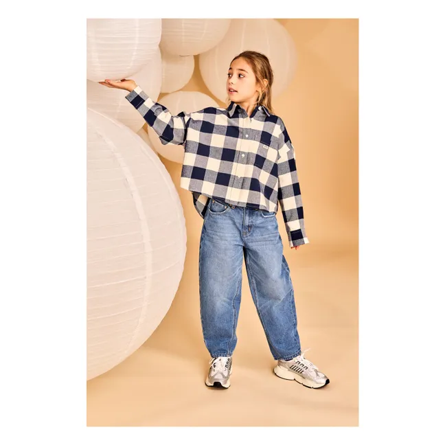 Chemise Bini Jin Carreaux | Bleu marine