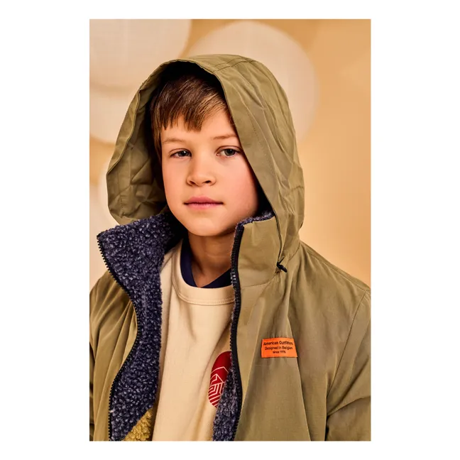 Chaqueta Gordon Sherpa Reversible | Verde oliva