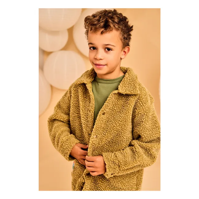 Veste Façon Sherpa Hahoe | Jaune vert