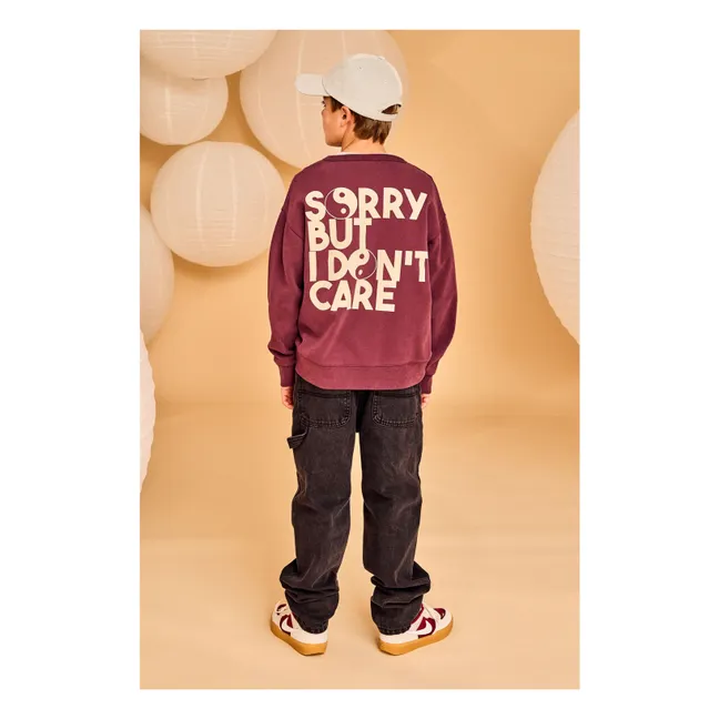 Sweat Oscar Sorry Coton Bio | Bordeaux