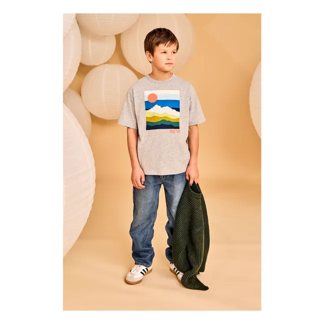 T-shirt Silas Landscape Coton Bio | Gris