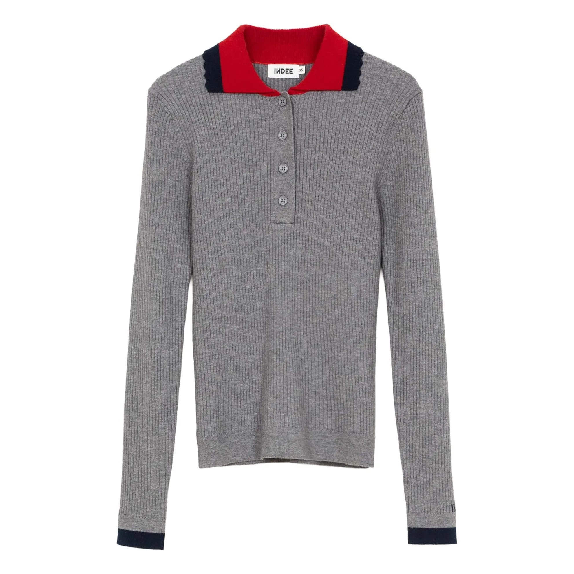 Indee Grey Polo Today Sweater