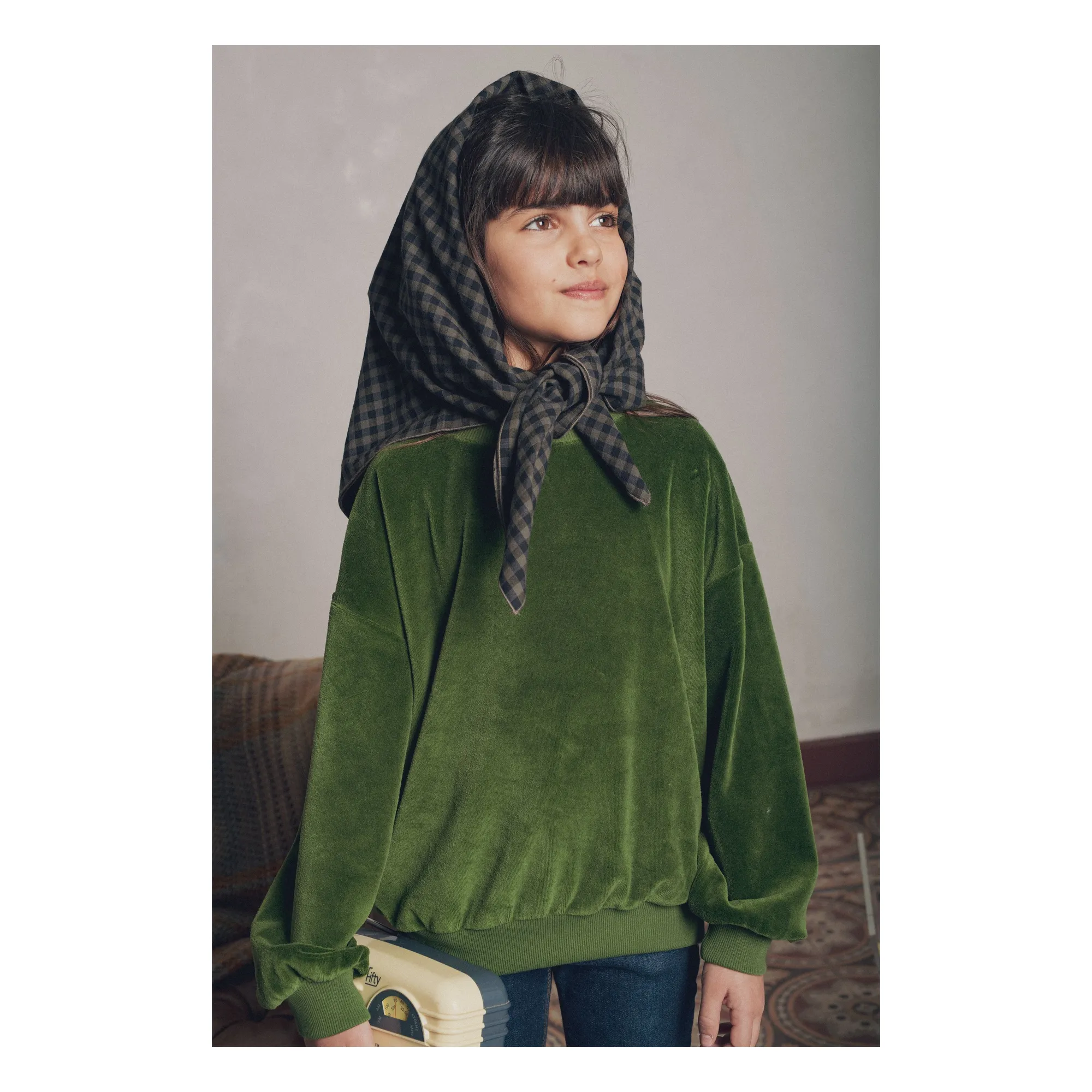 Marlot Paris Green Maxime Velours Sweatshirt