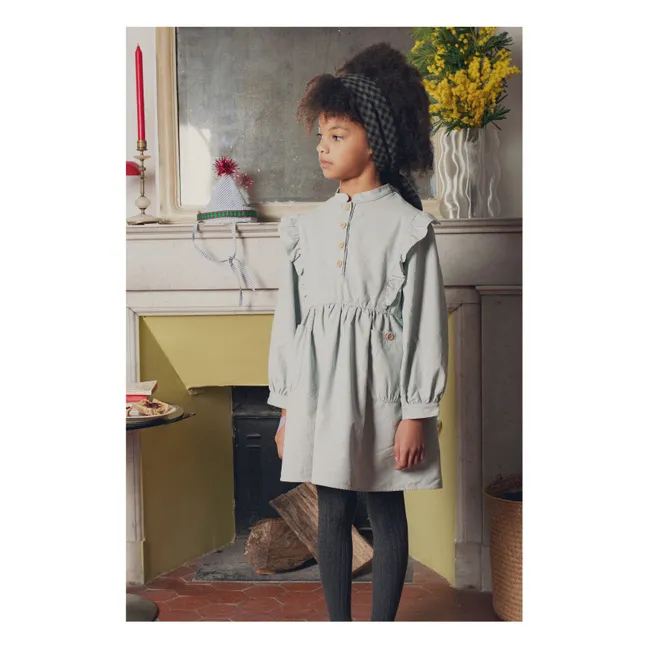 ワンピース soor ploom LUCILE Dress 7y Soor Ploom - Lucille Cotton and Linen Dress - Blue | Smallable