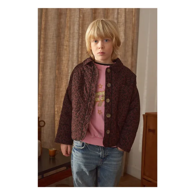 Chaqueta de leopardo Henriette | Marrón