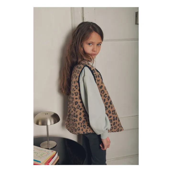 Chaleco de leopardo Joe | Beige- Imagen del producto n°1