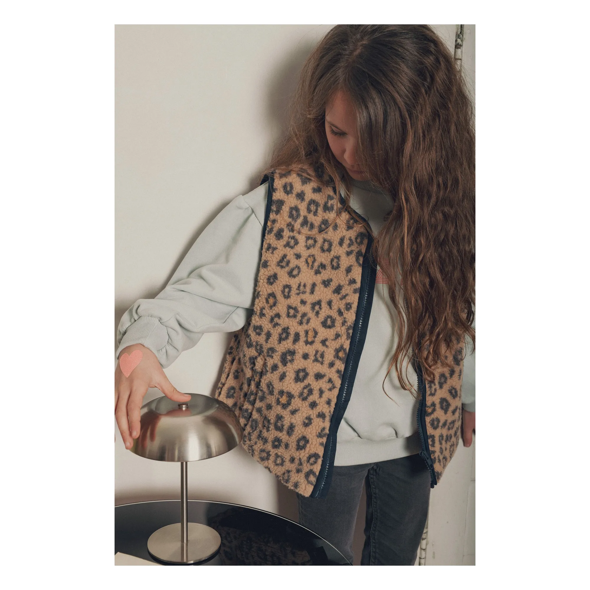 Marlot Paris Girls Beige Joe Leopard Vest