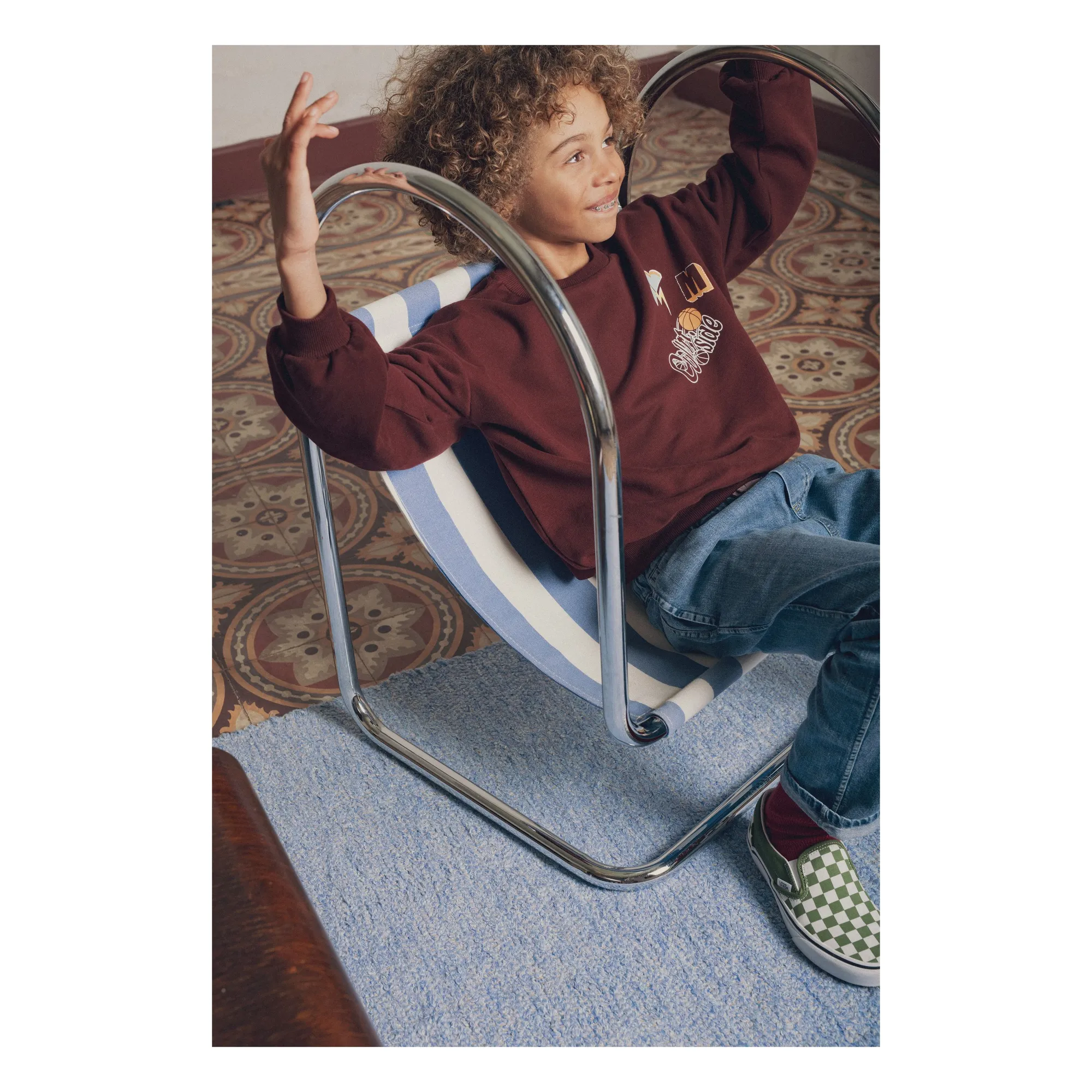 Marlot Paris Boys Brown Maxime Courtside Sweatshirt