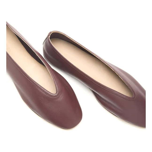 Ballerinas Luna Leder | Schokoladenbraun