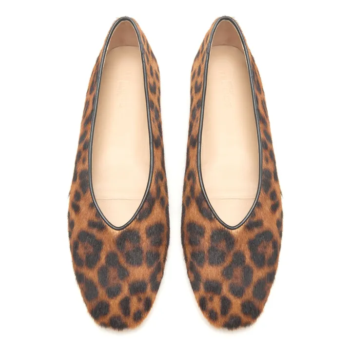 Ballerines Regency Léopard Poils de Veau | Brun- Image produit n°2