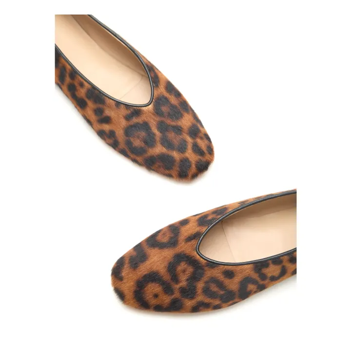 Ballerines Regency Léopard Poils de Veau | Brun- Image produit n°3
