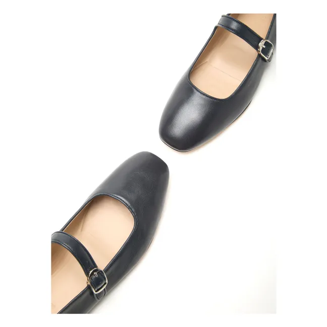 Ballerine Mary Jane in pelle | Nero