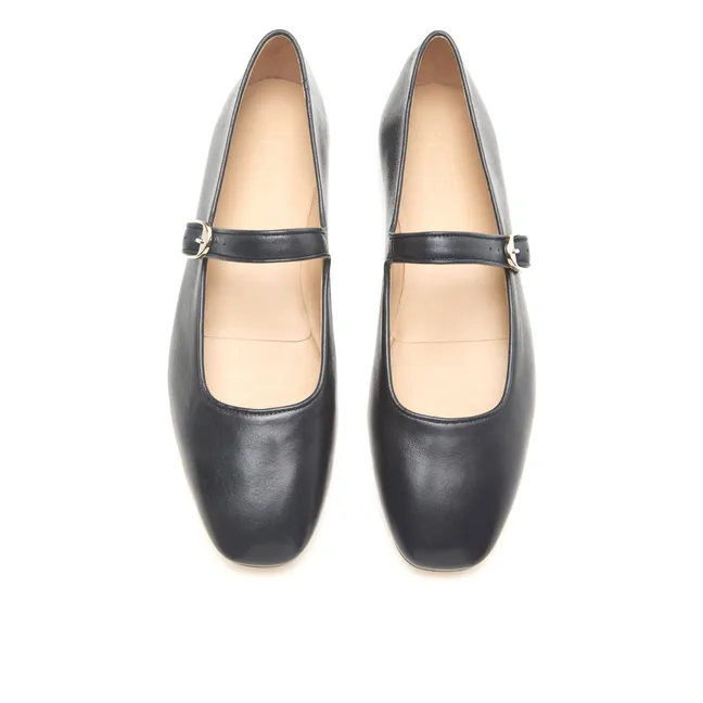 Ballerine Mary Jane in pelle | Nero