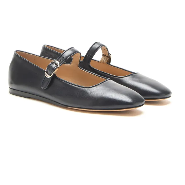 Ballerinas Mary Jane Leather | Black