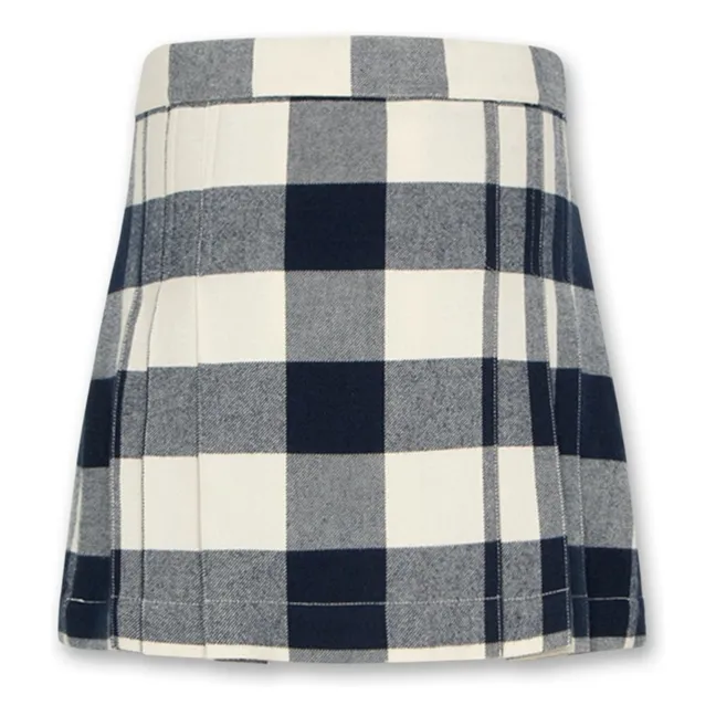 Jupe Philo Jin Carreaux | Bleu marine