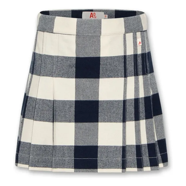 Jupe Philo Jin Carreaux | Bleu marine
